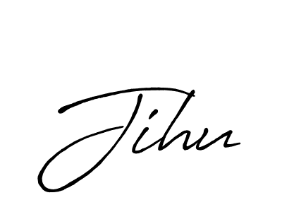 Use a signature maker to create a handwritten signature online. With this signature software, you can design (Antro_Vectra_Bolder) your own signature for name Jihu. Jihu signature style 7 images and pictures png