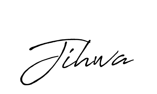 Jihwa stylish signature style. Best Handwritten Sign (Antro_Vectra_Bolder) for my name. Handwritten Signature Collection Ideas for my name Jihwa. Jihwa signature style 7 images and pictures png