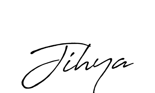 How to make Jihya signature? Antro_Vectra_Bolder is a professional autograph style. Create handwritten signature for Jihya name. Jihya signature style 7 images and pictures png