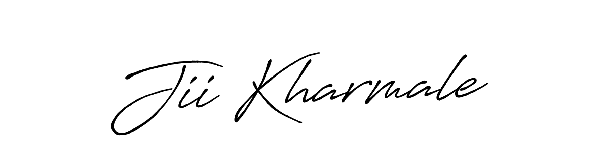 Also You can easily find your signature by using the search form. We will create Jii Kharmale name handwritten signature images for you free of cost using Antro_Vectra_Bolder sign style. Jii Kharmale signature style 7 images and pictures png