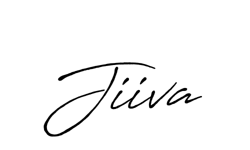 How to make Jiiva signature? Antro_Vectra_Bolder is a professional autograph style. Create handwritten signature for Jiiva name. Jiiva signature style 7 images and pictures png
