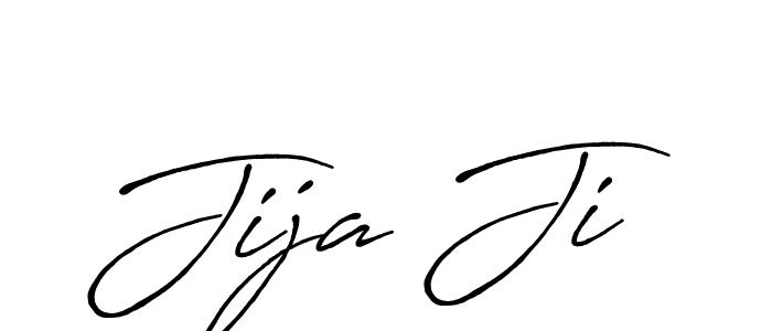 How to make Jija Ji name signature. Use Antro_Vectra_Bolder style for creating short signs online. This is the latest handwritten sign. Jija Ji signature style 7 images and pictures png