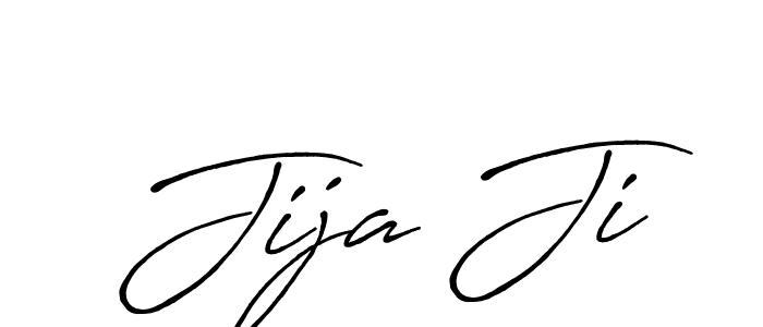 How to make Jija Ji name signature. Use Antro_Vectra_Bolder style for creating short signs online. This is the latest handwritten sign. Jija Ji signature style 7 images and pictures png