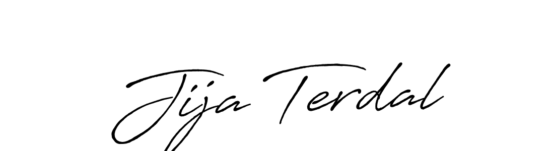 Use a signature maker to create a handwritten signature online. With this signature software, you can design (Antro_Vectra_Bolder) your own signature for name Jija Terdal. Jija Terdal signature style 7 images and pictures png