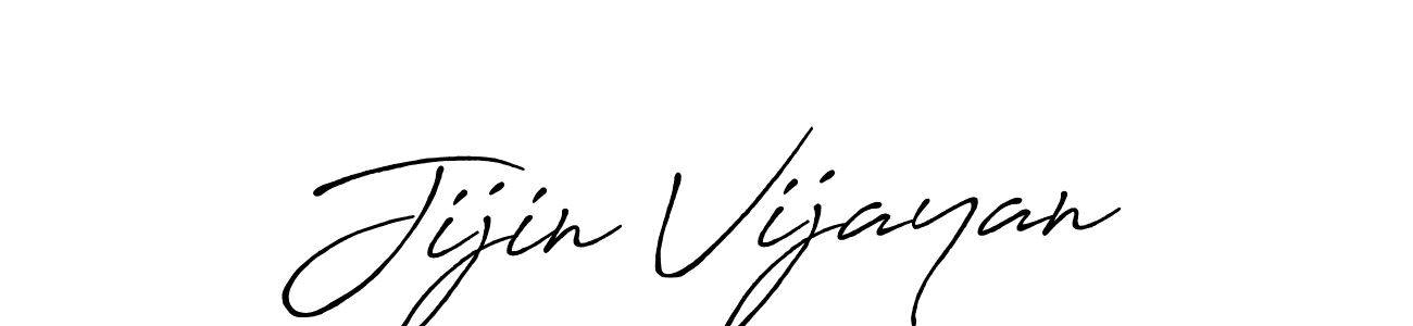 Also You can easily find your signature by using the search form. We will create Jijin Vijayan name handwritten signature images for you free of cost using Antro_Vectra_Bolder sign style. Jijin Vijayan signature style 7 images and pictures png