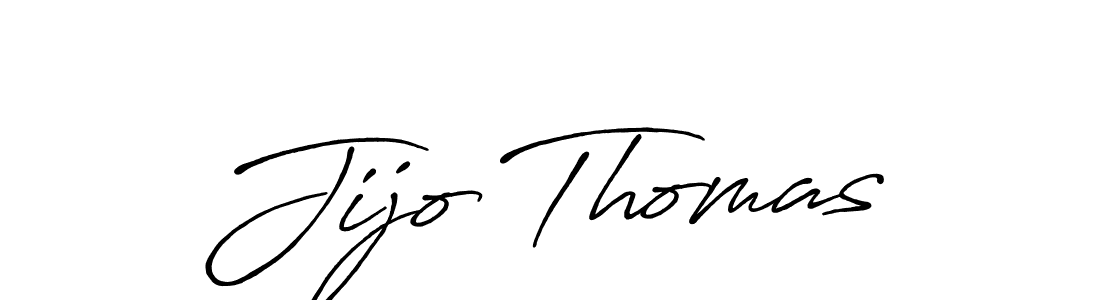 How to make Jijo Thomas signature? Antro_Vectra_Bolder is a professional autograph style. Create handwritten signature for Jijo Thomas name. Jijo Thomas signature style 7 images and pictures png