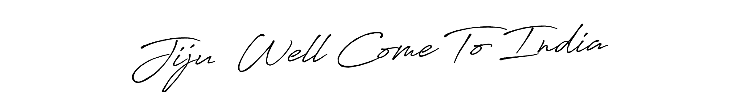 It looks lik you need a new signature style for name Jiju  Well Come To India. Design unique handwritten (Antro_Vectra_Bolder) signature with our free signature maker in just a few clicks. Jiju  Well Come To India signature style 7 images and pictures png