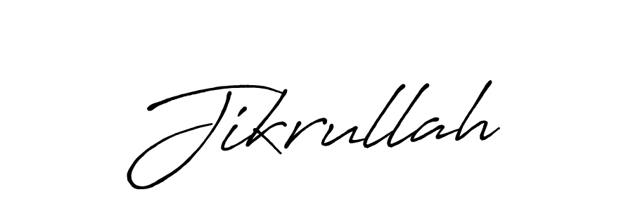 Jikrullah stylish signature style. Best Handwritten Sign (Antro_Vectra_Bolder) for my name. Handwritten Signature Collection Ideas for my name Jikrullah. Jikrullah signature style 7 images and pictures png