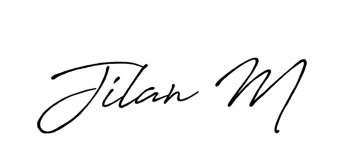 Jilan M stylish signature style. Best Handwritten Sign (Antro_Vectra_Bolder) for my name. Handwritten Signature Collection Ideas for my name Jilan M. Jilan M signature style 7 images and pictures png