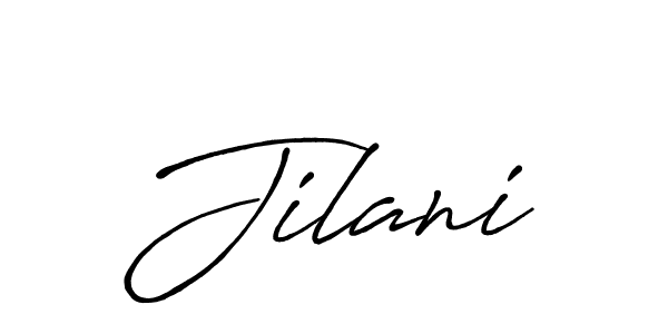 How to make Jilani signature? Antro_Vectra_Bolder is a professional autograph style. Create handwritten signature for Jilani name. Jilani signature style 7 images and pictures png