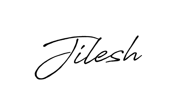 Design your own signature with our free online signature maker. With this signature software, you can create a handwritten (Antro_Vectra_Bolder) signature for name Jilesh. Jilesh signature style 7 images and pictures png