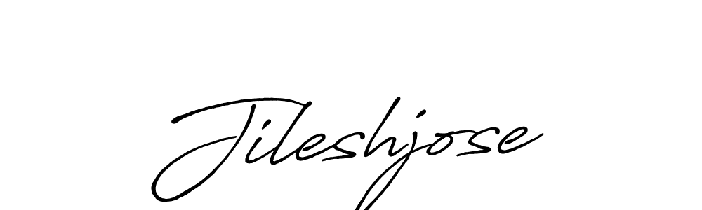 Use a signature maker to create a handwritten signature online. With this signature software, you can design (Antro_Vectra_Bolder) your own signature for name Jileshjose. Jileshjose signature style 7 images and pictures png