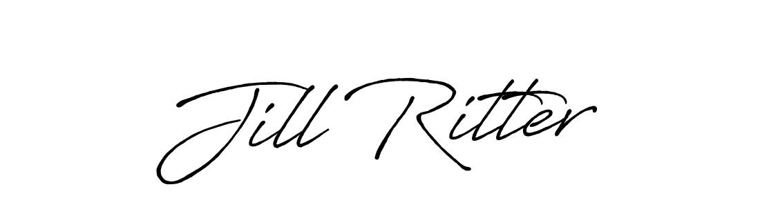 How to make Jill Ritter name signature. Use Antro_Vectra_Bolder style for creating short signs online. This is the latest handwritten sign. Jill Ritter signature style 7 images and pictures png