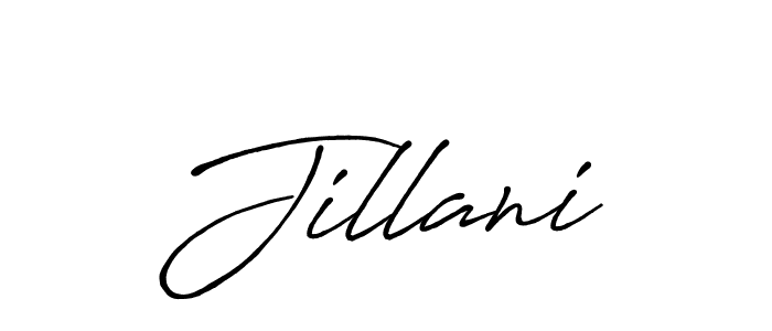 Jillani stylish signature style. Best Handwritten Sign (Antro_Vectra_Bolder) for my name. Handwritten Signature Collection Ideas for my name Jillani. Jillani signature style 7 images and pictures png