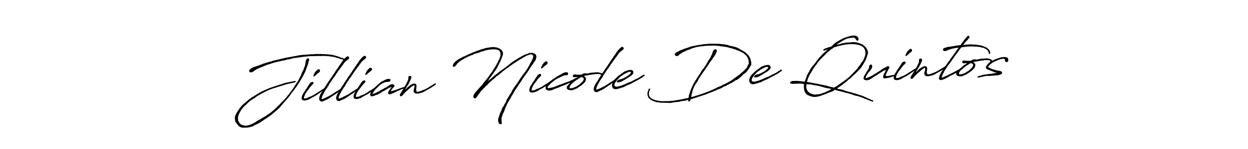 Once you've used our free online signature maker to create your best signature Antro_Vectra_Bolder style, it's time to enjoy all of the benefits that Jillian Nicole De Quintos name signing documents. Jillian Nicole De Quintos signature style 7 images and pictures png