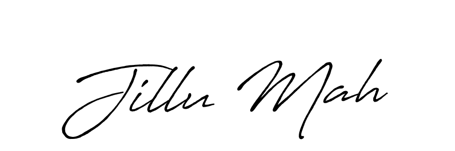 Create a beautiful signature design for name Jillu Mah. With this signature (Antro_Vectra_Bolder) fonts, you can make a handwritten signature for free. Jillu Mah signature style 7 images and pictures png