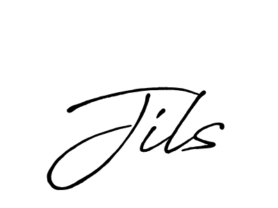 Create a beautiful signature design for name Jils. With this signature (Antro_Vectra_Bolder) fonts, you can make a handwritten signature for free. Jils signature style 7 images and pictures png
