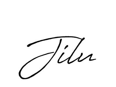 Design your own signature with our free online signature maker. With this signature software, you can create a handwritten (Antro_Vectra_Bolder) signature for name Jilu. Jilu signature style 7 images and pictures png