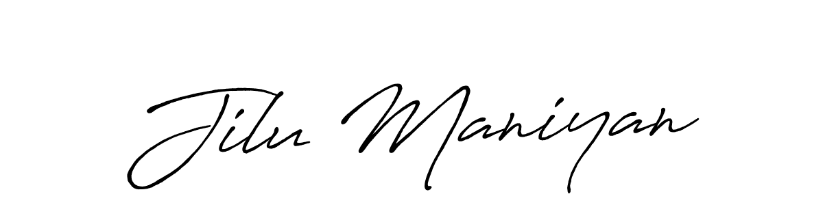 How to Draw Jilu Maniyan signature style? Antro_Vectra_Bolder is a latest design signature styles for name Jilu Maniyan. Jilu Maniyan signature style 7 images and pictures png
