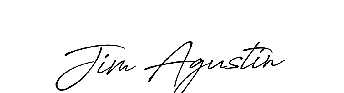 Make a beautiful signature design for name Jim Agustin. With this signature (Antro_Vectra_Bolder) style, you can create a handwritten signature for free. Jim Agustin signature style 7 images and pictures png