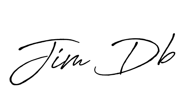 How to make Jim Db name signature. Use Antro_Vectra_Bolder style for creating short signs online. This is the latest handwritten sign. Jim Db signature style 7 images and pictures png