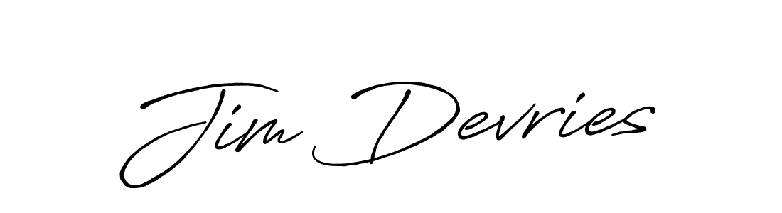 The best way (Antro_Vectra_Bolder) to make a short signature is to pick only two or three words in your name. The name Jim Devries include a total of six letters. For converting this name. Jim Devries signature style 7 images and pictures png