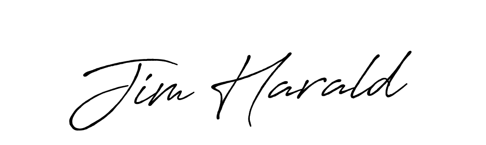 Jim Harald stylish signature style. Best Handwritten Sign (Antro_Vectra_Bolder) for my name. Handwritten Signature Collection Ideas for my name Jim Harald. Jim Harald signature style 7 images and pictures png