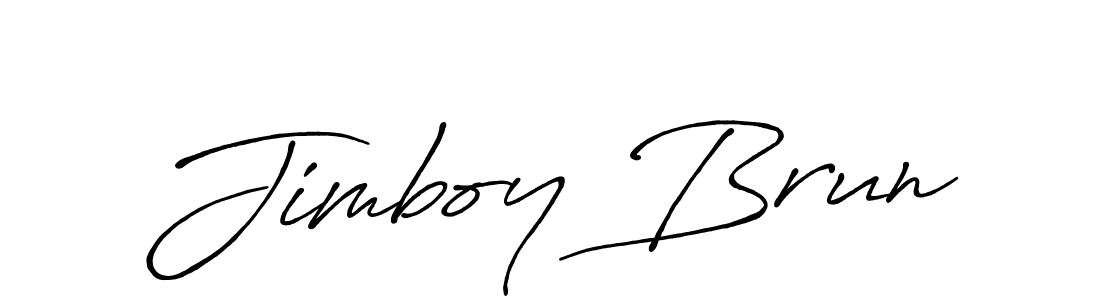 Design your own signature with our free online signature maker. With this signature software, you can create a handwritten (Antro_Vectra_Bolder) signature for name Jimboy Brun. Jimboy Brun signature style 7 images and pictures png