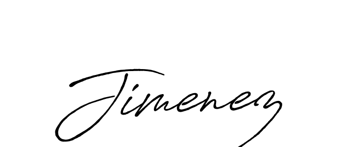 Design your own signature with our free online signature maker. With this signature software, you can create a handwritten (Antro_Vectra_Bolder) signature for name Jimenez. Jimenez signature style 7 images and pictures png