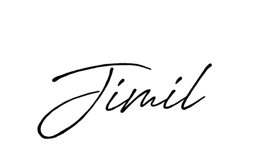 How to make Jimil signature? Antro_Vectra_Bolder is a professional autograph style. Create handwritten signature for Jimil name. Jimil signature style 7 images and pictures png