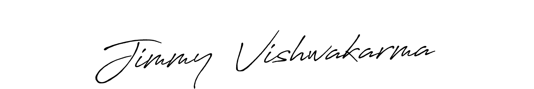 It looks lik you need a new signature style for name Jimmy  Vishwakarma. Design unique handwritten (Antro_Vectra_Bolder) signature with our free signature maker in just a few clicks. Jimmy  Vishwakarma signature style 7 images and pictures png