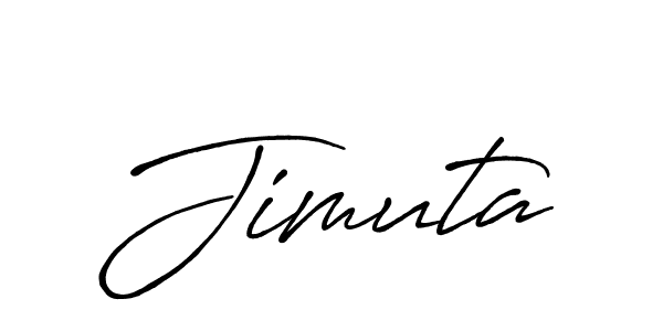 Use a signature maker to create a handwritten signature online. With this signature software, you can design (Antro_Vectra_Bolder) your own signature for name Jimuta. Jimuta signature style 7 images and pictures png