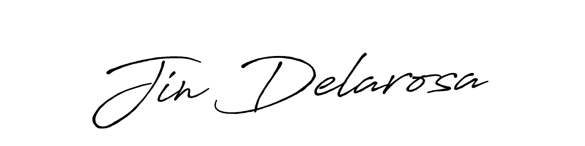 Jin Delarosa stylish signature style. Best Handwritten Sign (Antro_Vectra_Bolder) for my name. Handwritten Signature Collection Ideas for my name Jin Delarosa. Jin Delarosa signature style 7 images and pictures png