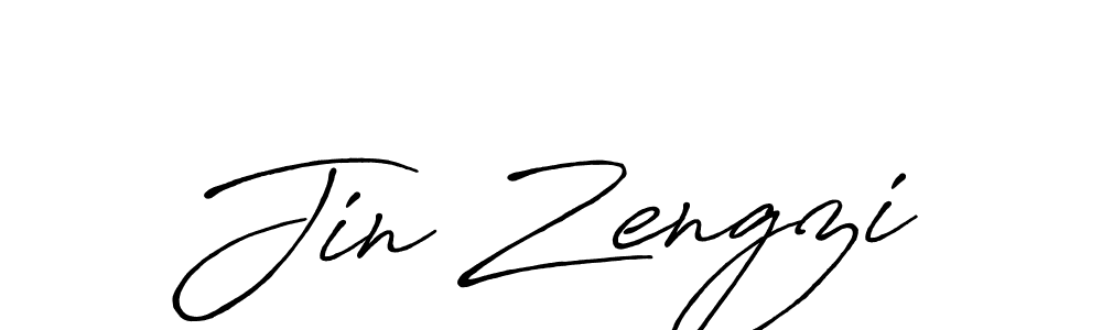 Create a beautiful signature design for name Jin Zengzi. With this signature (Antro_Vectra_Bolder) fonts, you can make a handwritten signature for free. Jin Zengzi signature style 7 images and pictures png