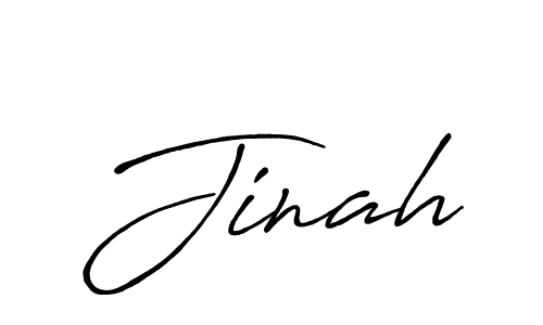How to make Jinah signature? Antro_Vectra_Bolder is a professional autograph style. Create handwritten signature for Jinah name. Jinah signature style 7 images and pictures png