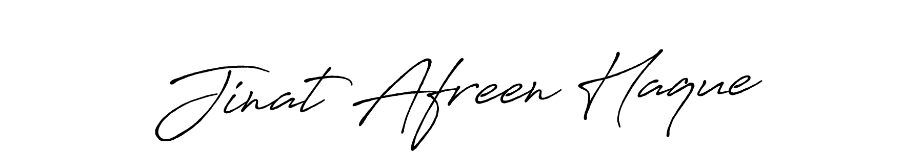 Also You can easily find your signature by using the search form. We will create Jinat Afreen Haque name handwritten signature images for you free of cost using Antro_Vectra_Bolder sign style. Jinat Afreen Haque signature style 7 images and pictures png