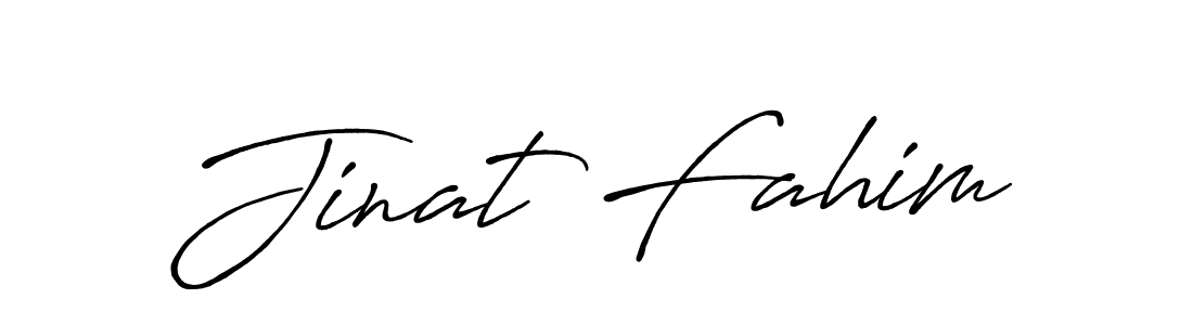 How to make Jinat Fahim signature? Antro_Vectra_Bolder is a professional autograph style. Create handwritten signature for Jinat Fahim name. Jinat Fahim signature style 7 images and pictures png