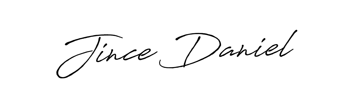 Use a signature maker to create a handwritten signature online. With this signature software, you can design (Antro_Vectra_Bolder) your own signature for name Jince Daniel. Jince Daniel signature style 7 images and pictures png