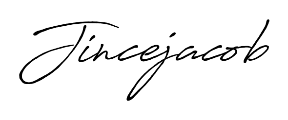 Achieve flawless digital penmanship with Jincejacob name in Antro_Vectra_Bolder font. The perfect tool for creating online signatures. Jincejacob signature style 7 images and pictures png