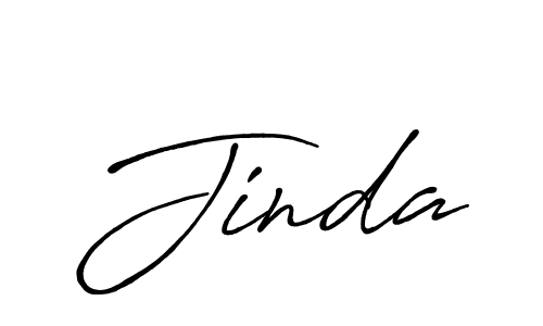 Make a beautiful signature design for name Jinda. With this signature (Antro_Vectra_Bolder) style, you can create a handwritten signature for free. Jinda signature style 7 images and pictures png