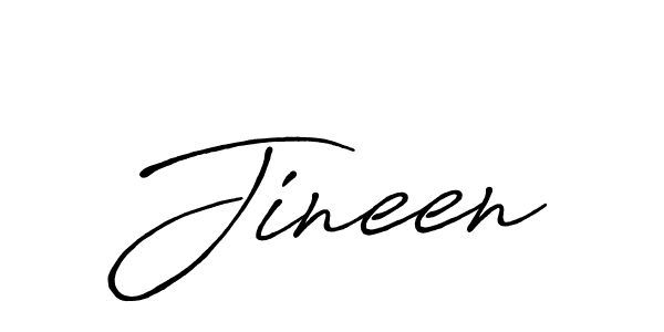 Make a beautiful signature design for name Jineen. With this signature (Antro_Vectra_Bolder) style, you can create a handwritten signature for free. Jineen signature style 7 images and pictures png