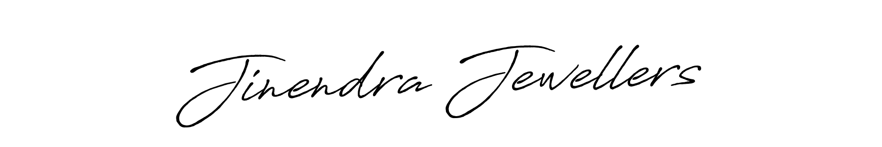Make a beautiful signature design for name Jinendra Jewellers. With this signature (Antro_Vectra_Bolder) style, you can create a handwritten signature for free. Jinendra Jewellers signature style 7 images and pictures png