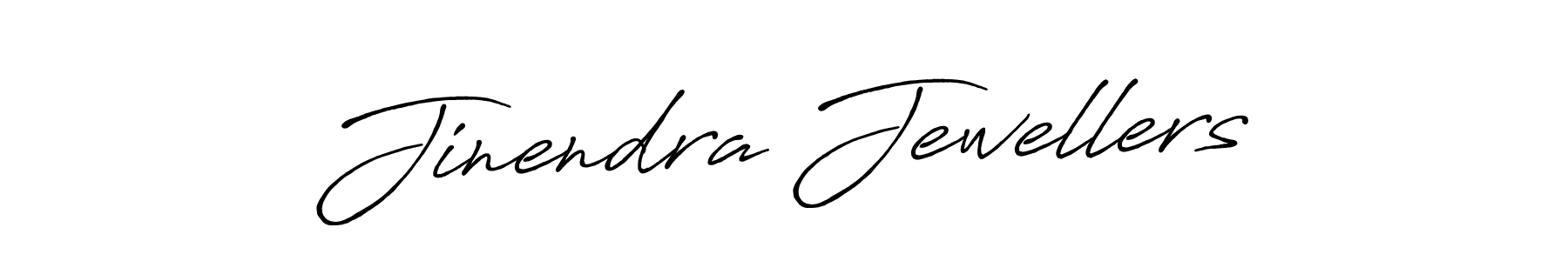 Make a beautiful signature design for name Jinendra Jewellers. With this signature (Antro_Vectra_Bolder) style, you can create a handwritten signature for free. Jinendra Jewellers signature style 7 images and pictures png