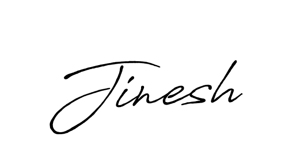 Use a signature maker to create a handwritten signature online. With this signature software, you can design (Antro_Vectra_Bolder) your own signature for name Jinesh. Jinesh signature style 7 images and pictures png