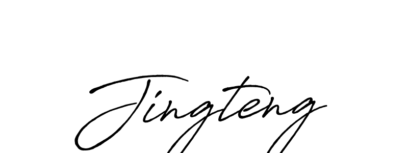 How to make Jingteng name signature. Use Antro_Vectra_Bolder style for creating short signs online. This is the latest handwritten sign. Jingteng signature style 7 images and pictures png