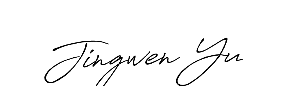 You should practise on your own different ways (Antro_Vectra_Bolder) to write your name (Jingwen Yu) in signature. don't let someone else do it for you. Jingwen Yu signature style 7 images and pictures png