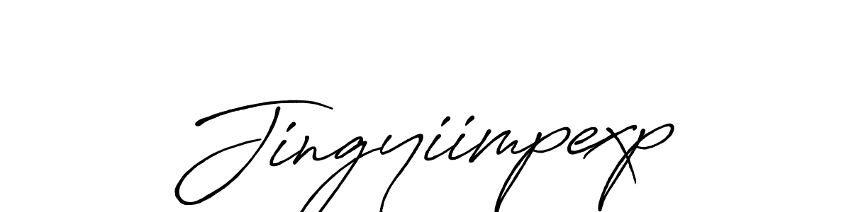 Use a signature maker to create a handwritten signature online. With this signature software, you can design (Antro_Vectra_Bolder) your own signature for name Jingyiimpexp. Jingyiimpexp signature style 7 images and pictures png