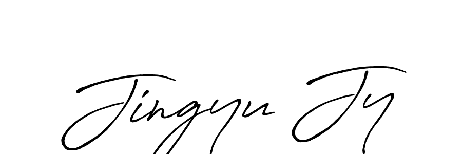 Create a beautiful signature design for name Jingyu Jy. With this signature (Antro_Vectra_Bolder) fonts, you can make a handwritten signature for free. Jingyu Jy signature style 7 images and pictures png