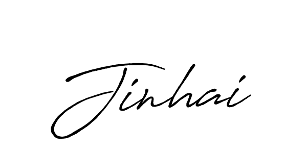 How to make Jinhai signature? Antro_Vectra_Bolder is a professional autograph style. Create handwritten signature for Jinhai name. Jinhai signature style 7 images and pictures png