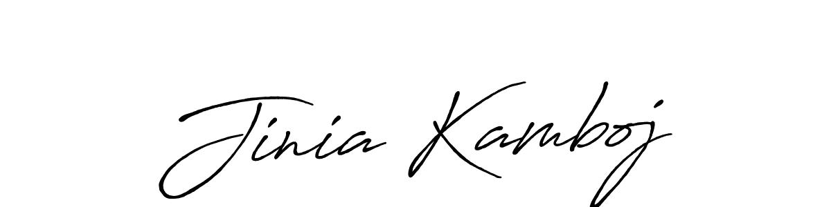 Use a signature maker to create a handwritten signature online. With this signature software, you can design (Antro_Vectra_Bolder) your own signature for name Jinia Kamboj. Jinia Kamboj signature style 7 images and pictures png